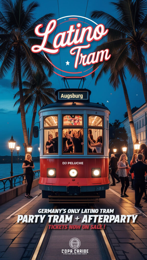 Latino Tram + Afterparty + Zwei Getränkemarken